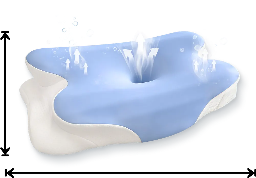 Melara butterfly-contour pillow diagram